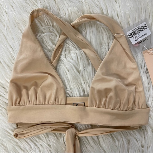 OH POLLY Sand Plunge Neck Bikini Top Size XS NWT - Picture 5 of 8